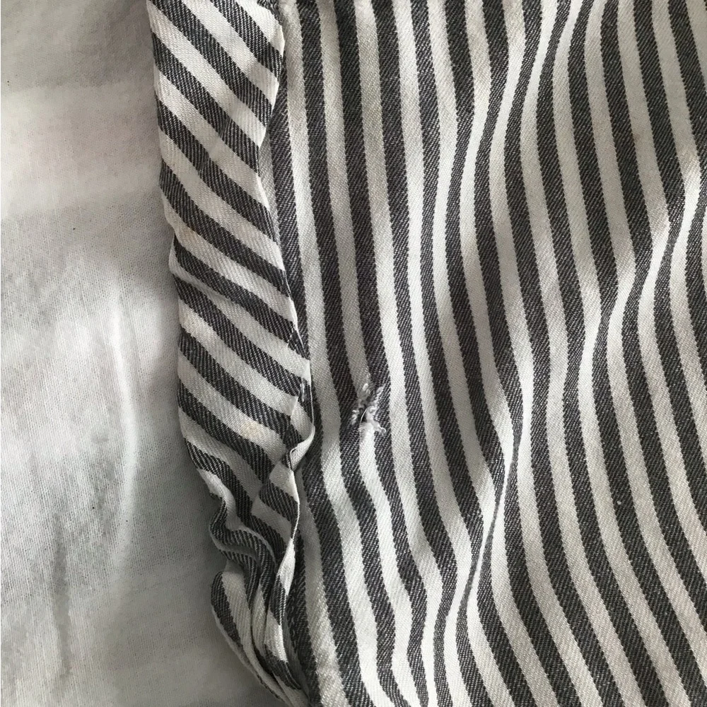 Abercrombie & Fitch Relaxed Soft Striped Button-Down Cap sleeve - Picture 4 of 4